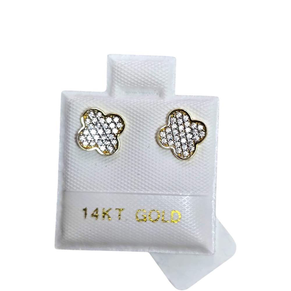 Fancy Jewerly Gold and Silver Stud Earrings